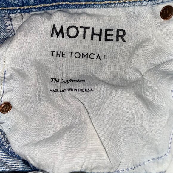 Mother Size 25 Denim Jeans The Tomcat in The Confession High Rise Light wash Dis - Picture 5 of 15